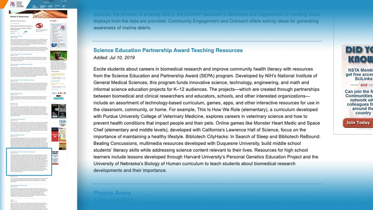 Science Education Partnership Award - 